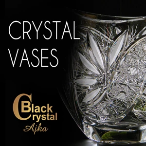 Crystal vases from Black Crystal Ajka