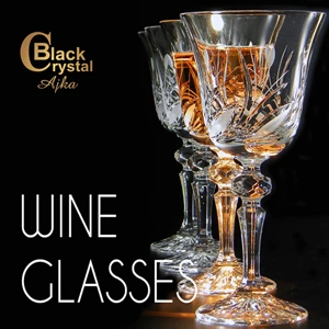 Wine glasses from Black Crystal Ajka