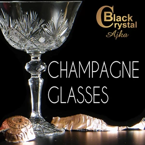 Champagne glasses from Black Crystal Ajka