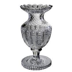   Classic * Lead crystal Chalice vase with leg 30 cm (Sze11716)