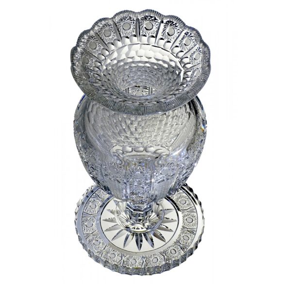 Classic * Lead crystal Chalice vase with leg 30 cm (Sze11716)