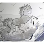 Other Goods * Crystal Horse bowl 25 cm (Sze16416)