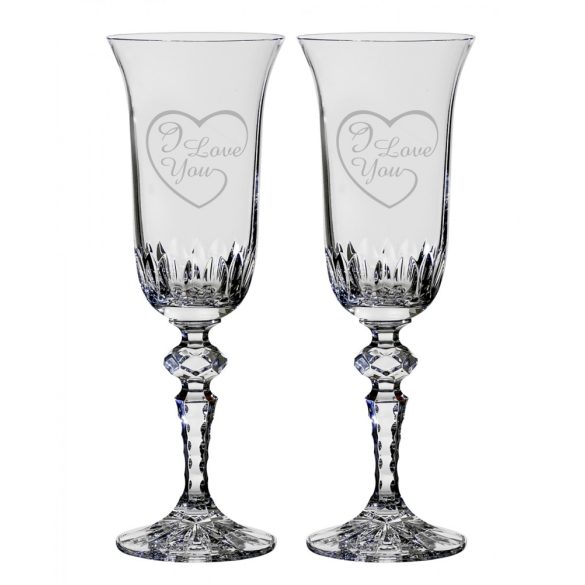 Other Goods * Lead crystal Romantic champagne glass set of 2 (16432)