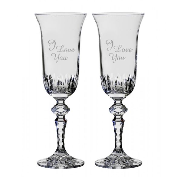 Other Goods * Lead crystal Romantic champagne glass set of 2 (16433)