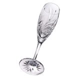 Viola * Crystal Champagne flute glass 150 ml (Toc17285)