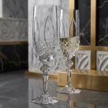 Viola * Crystal Champagne flute glass 180 ml (M17297)