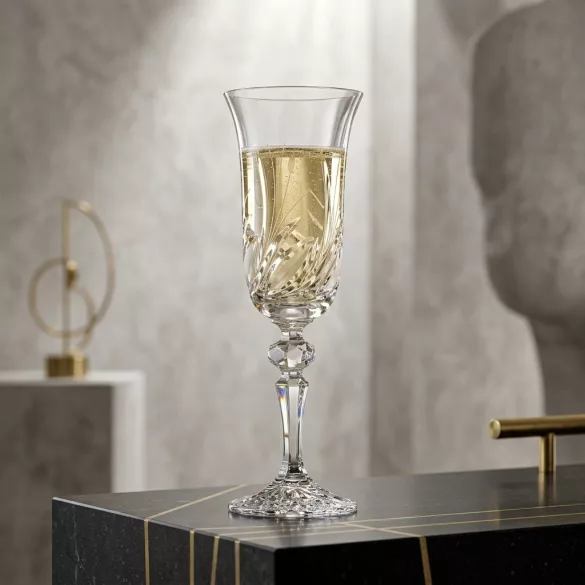 Viola * Crystal Champagne flute glass 150 ml (L17907)