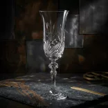 Viola * Crystal Champagne flute glass 150 ml (L17907)