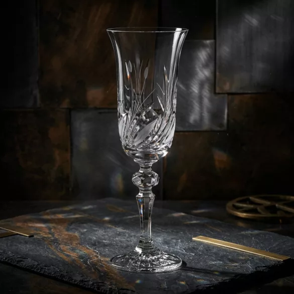 Viola * Crystal Champagne flute glass 150 ml (L17907)