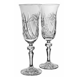   Victoria * Crystal Champagne flute set of 2 for weddings (18098)