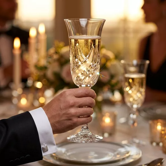 Fire * Crystal Champagne flute glass 150 ml (L18607)