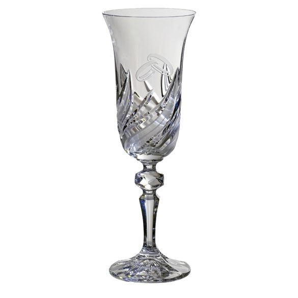 Fire * Crystal Champagne flute glass 150 ml (LGyu18620)