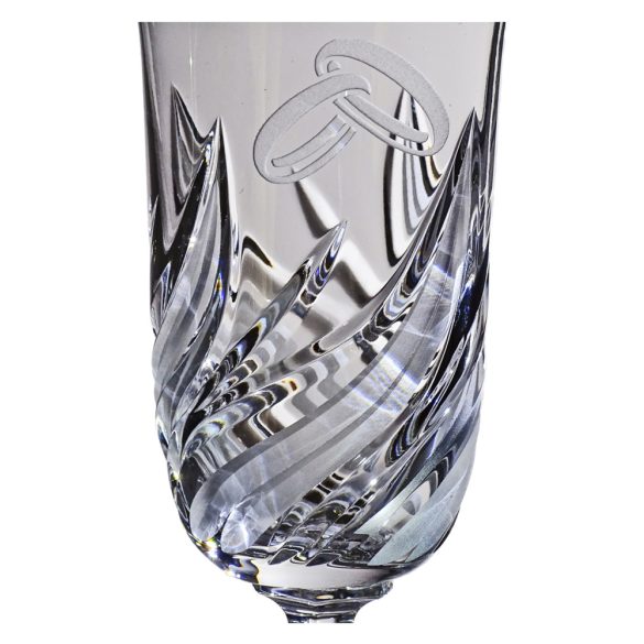 Fire * Crystal Champagne flute glass 150 ml (LGyu18620)