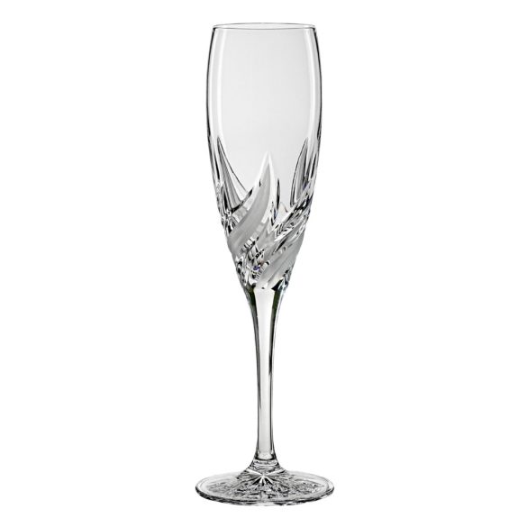 Fire * Crystal Champagne flute glass 150 ml (Toc18685)