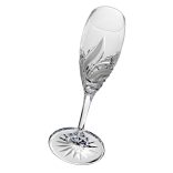 Fire * Crystal Champagne flute glass 150 ml (Toc18685)