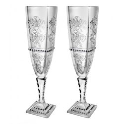 Royal * Crystal Champagne flute glass set 2 pcs (Ar18927)