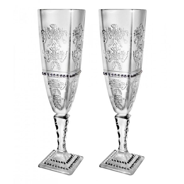 Royal * Crystal Champagne flute glass set 2 pcs (Ar18927)