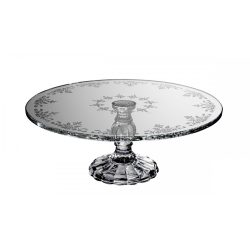 Small Flowers * Crystal Cake stand with foot 30 cm (19603)