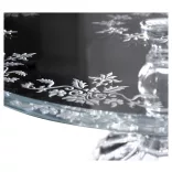 Small Flowers * Crystal Cake stand with foot 30 cm (19603)