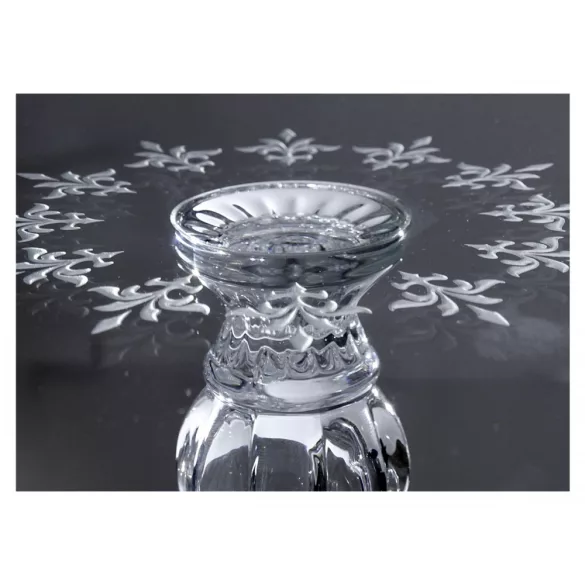 Small Flowers * Crystal Cake stand with foot 30 cm (19603)