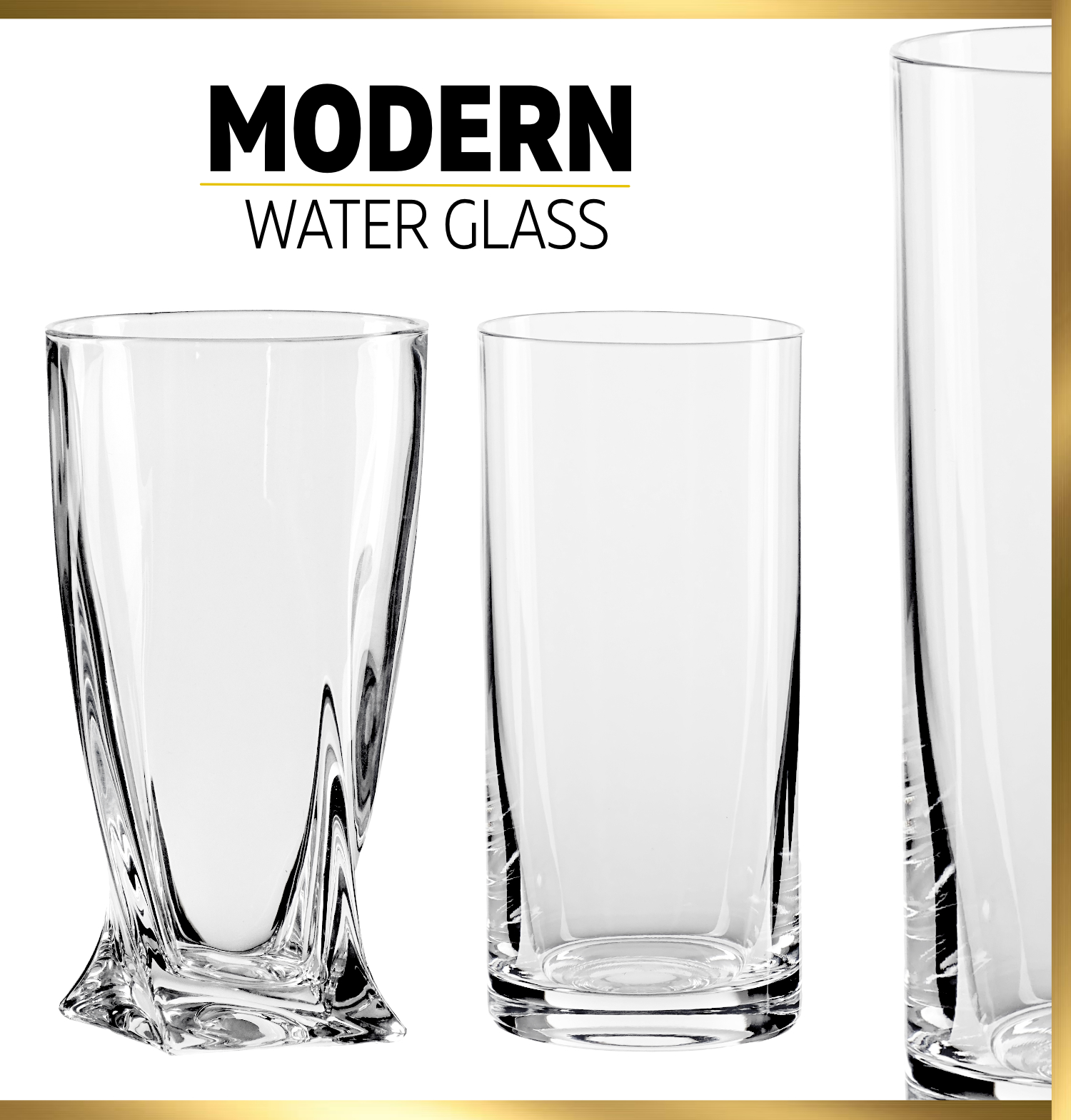 Modern crystal long drink glass
