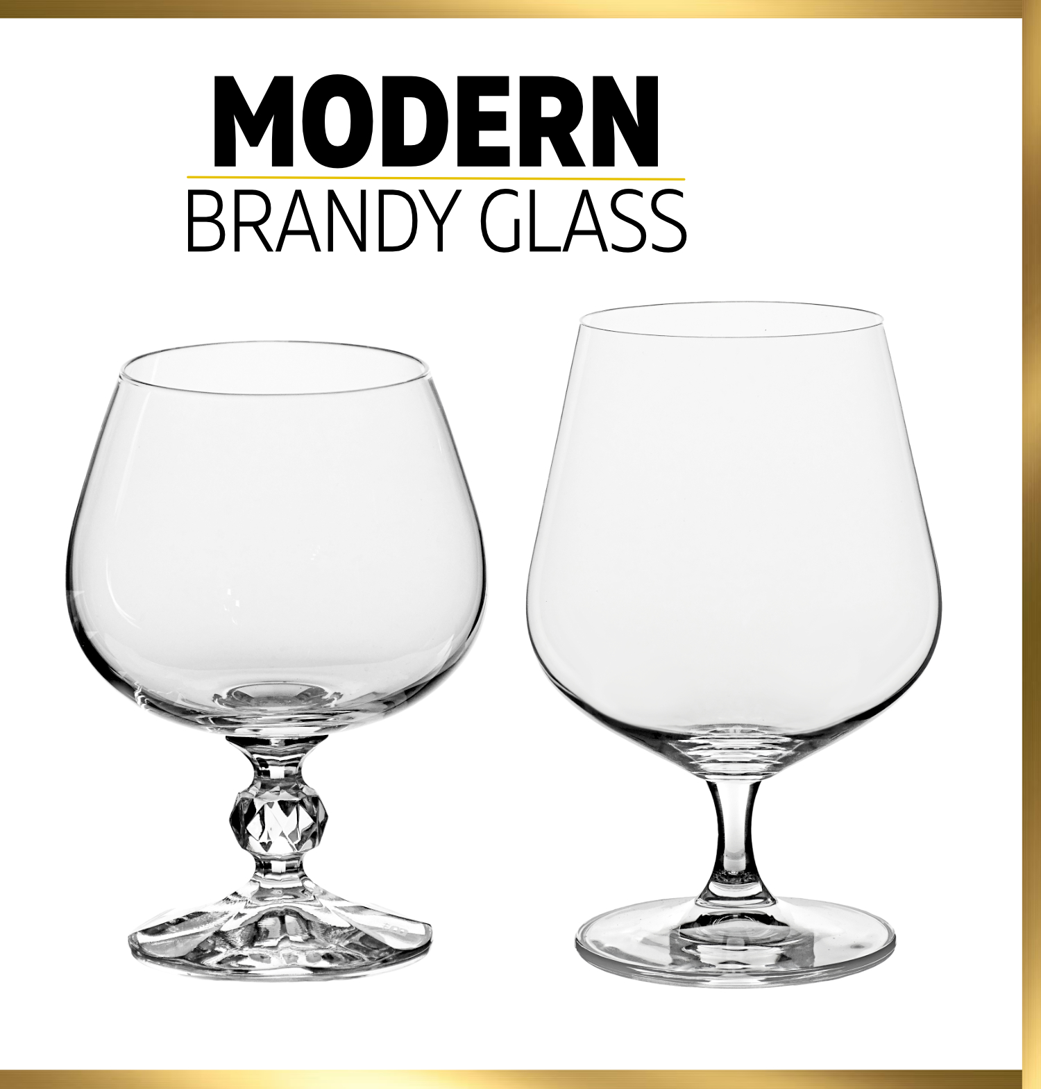 Modern crystal brandy glass