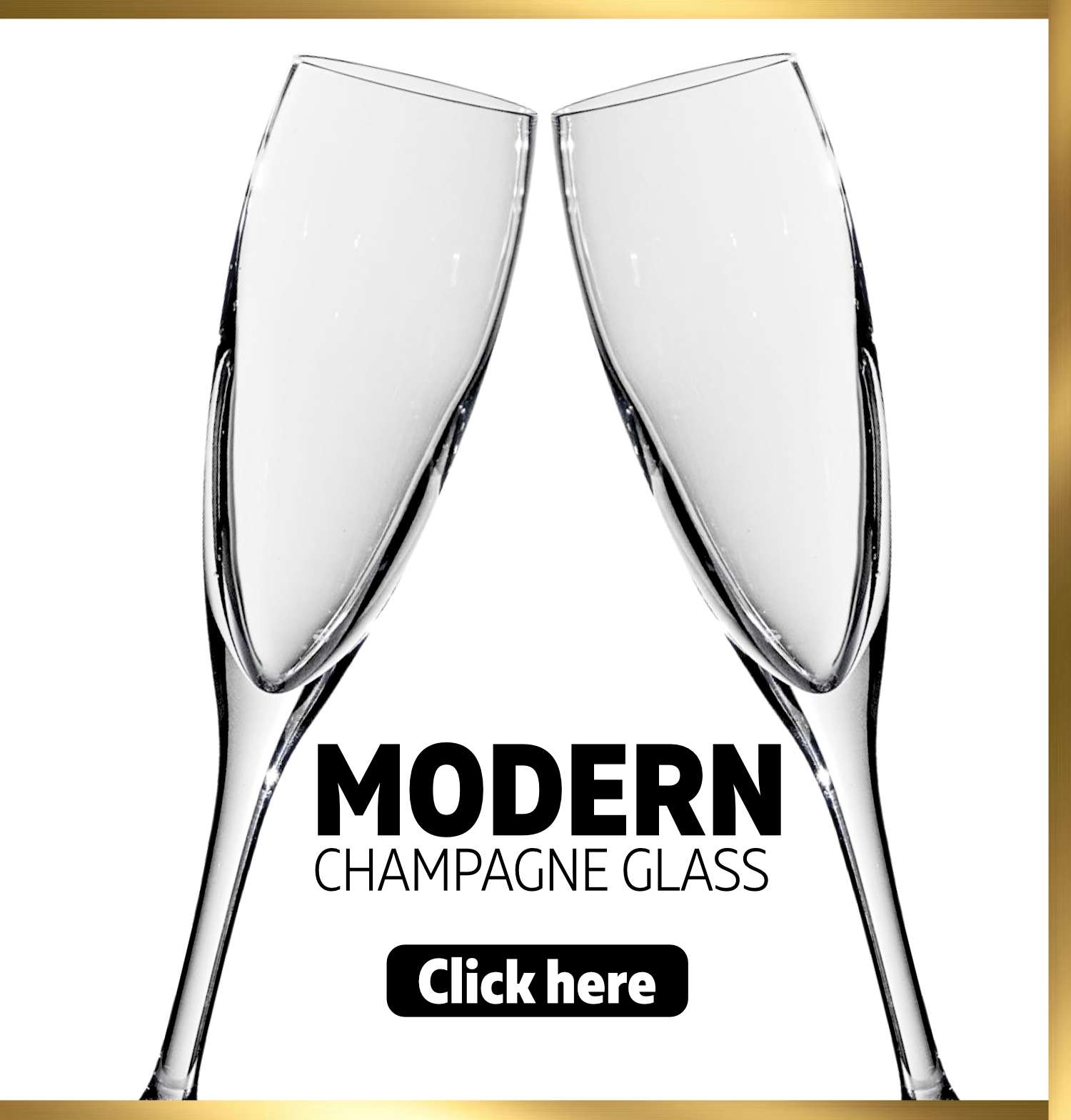 Modern crystal champagne glass