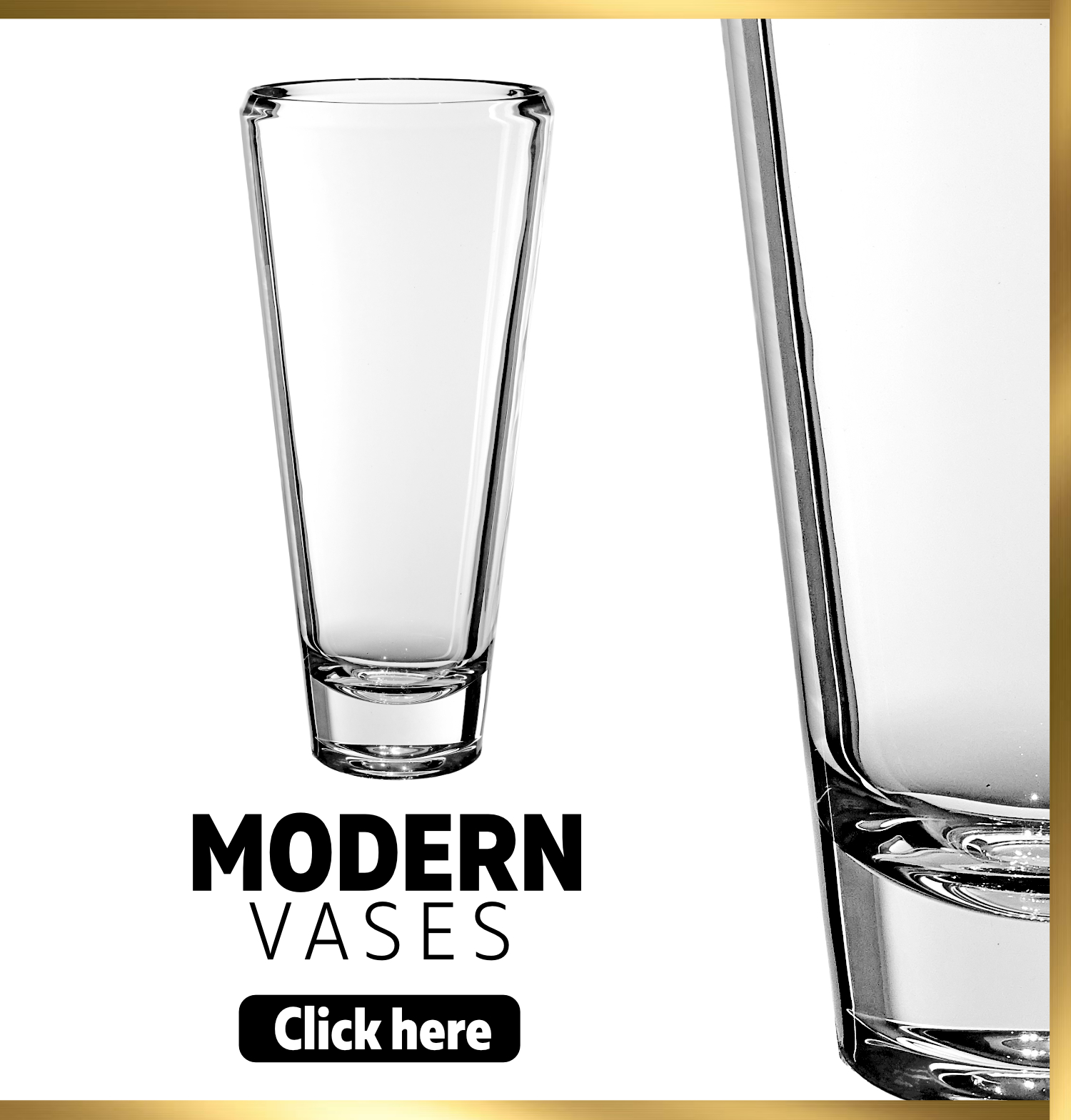Modern crystal vase