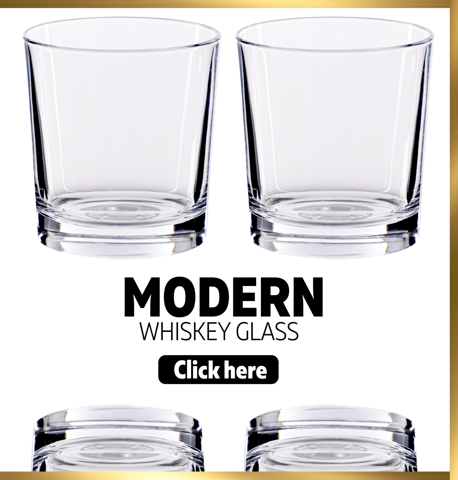 Modern crystal whisky glasses